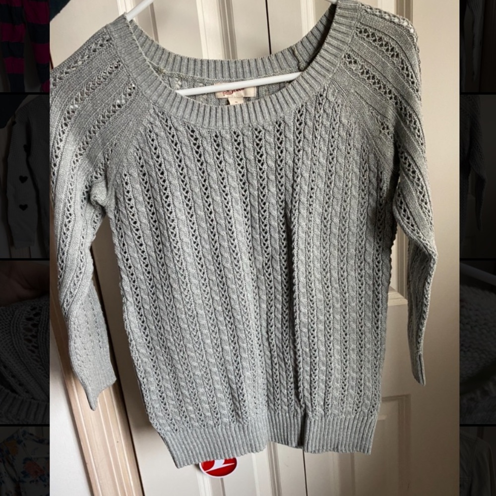Grey knit sweater
